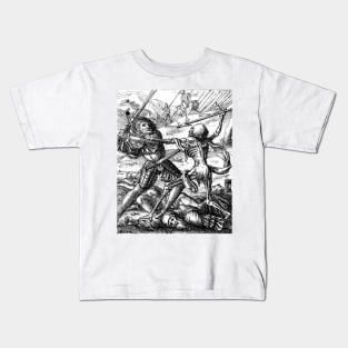 The Knight - the Dance of Death - Hans Holbein Kids T-Shirt